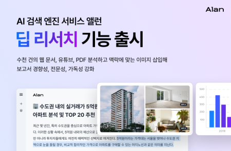 이스트소프트, AI 검색 엔진 서비스 앨런에 리포트 생성가능한 ‘딥 리서치’ 기능 추가
