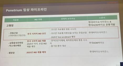 현대ADM "연내 '페니트리움' 췌장암 임상시험계획 제출 예정”