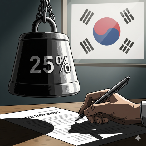 러트닉 美 상무장관 "한국은 협정 서명 아니면 25% 관세 부과"